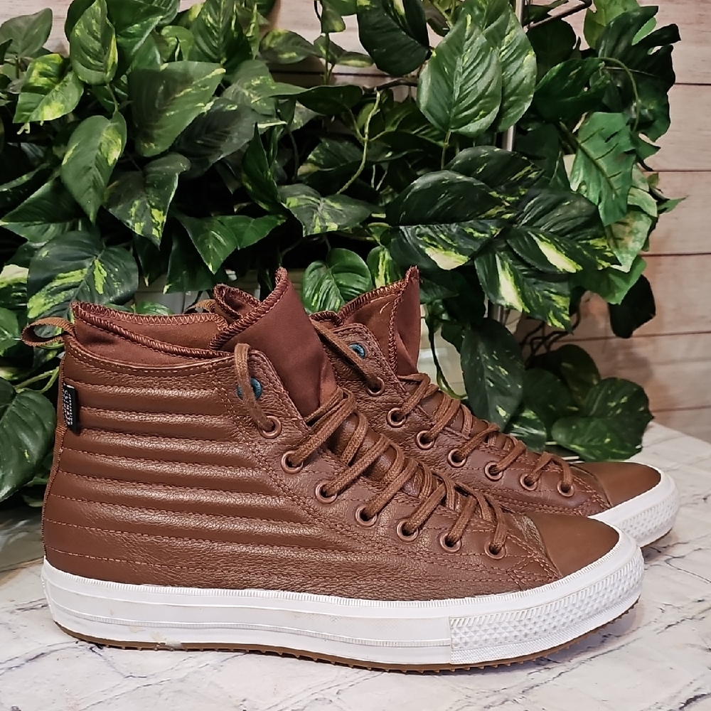 Converse Chuck Taylor All-star Waterproof Brown High-Top Sneakers In Dar…